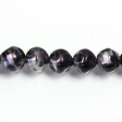 Czech Glass Pearl Bead - Baroque Round 04MM PATINA PURPLE 84483