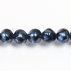 Czech Glass Pearl Bead - Baroque Round 08MM PATINA TEAL 84488