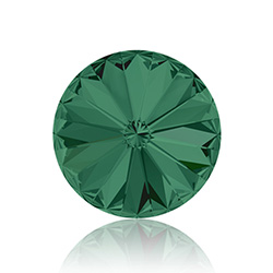 Swarovski Crystal Point Back Foiled Rivoli - 29SS EMERALD