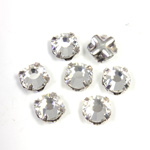 Crystal Stone in Metal Sew-On Setting - Rose Montee SS20 CRYSTAL-SILVER