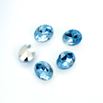 Plastic Point Back Foiled Stone - Oval 10x8MM LT SAPPHIRE