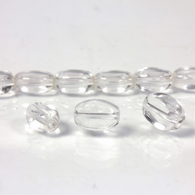 Glass Bead Table Polished - Oval 09x6MM CRYSTAL