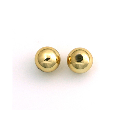 Metalized Plastic Smooth Bead - Round 10MM GOLD