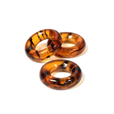 Czech Pressed Glass Ring - 14MM TORTOISE