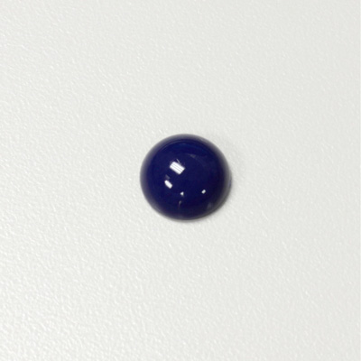 Plastic Flat Back Opaque Cabochon - Round 12MM LAPIS BLUE