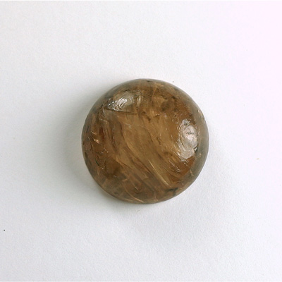 Plastic Flat Back Cabochon - Linen Quartz Color Round 24MM MATTE BROWN