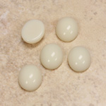 Glass Medium Dome Opaque Cabochon - Oval 12x10MM IVORY