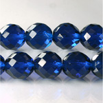 Czech Glass Fire Polish Bead - Round 14MM CAPRI BLUE
