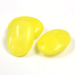 Glass Point Back Buff Top Stone Opaque Doublet - Oval 18x13MM YELLOW MOONSTONE