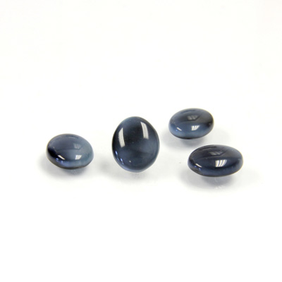 Glass Low Dome Buff Top Cabochon - Oval 10x8MM SPINEL BLUE