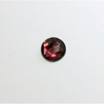 Glass Flat Back Foiled Rauten Rose - Round 09MM AMETHYST