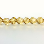 Indian Cut Crystal Bead - Helix Twisted 08MM LIGHT TOPAZ