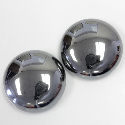 Gemstone Cabochon - Round 25MM HEMATITE