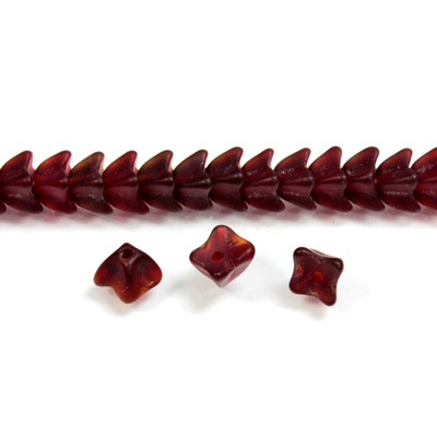 Czech Pressed Glass Bead - Cap 06MM MATTE GARNET