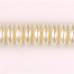 Czech Glass Pearl Bead - Spacer 10x4MM WHITE 70401