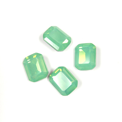 Cut Crystal Point Back Fancy Stone Foiled - Cushion Octagon 10x8MM OPAL GREEN