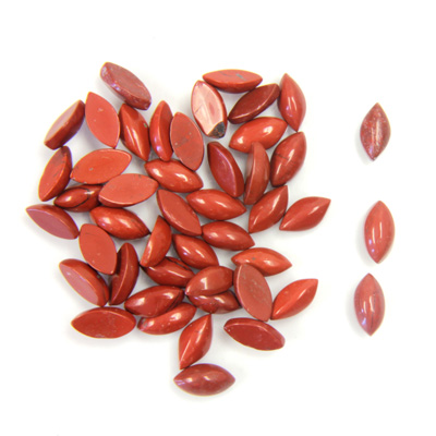 Gemstone Cabochon - Navette 06x3MM RED JASPER