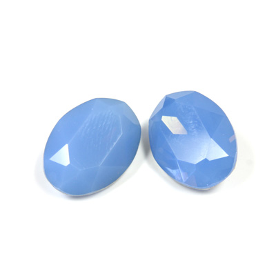 Cut Crystal Point Back Fancy Stone Foiled - Oval 18x13MM OPAL BLUE