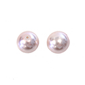 Czech Glass Pearl 1-Hole Ball - 14MM LT PINK