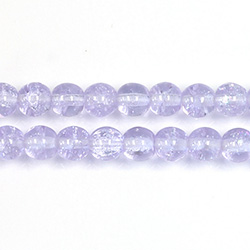 Czech Pressed Glass Smooth Crackle Effect Bead - Round 06MM ALEXANDRITE