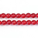 Czech Pressed Glass Smooth Crackle Effect Bead - Round 06MM RUBY