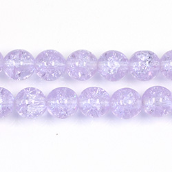 Czech Pressed Glass Smooth Crackle Effect Bead - Round 08MM ALEXANDRITE