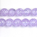 Czech Pressed Glass Smooth Crackle Effect Bead - Round 10MM ALEXANDRITE