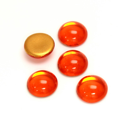 Glass Medium Dome Foiled Cabochon - Round 11MM HYACINTH