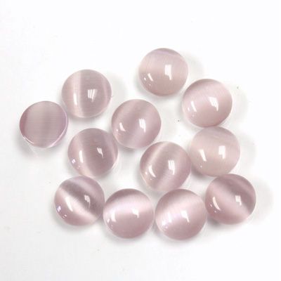 Fiber-Optic Cabochon - Round 07MM CAT'S EYE LT PURPLE