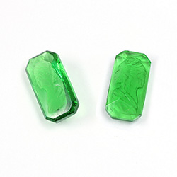 German Glass Pointed Back Intaglio Womans Head - Cushion Octagon 18x9MM MATTE SMARGO ON SMARGO