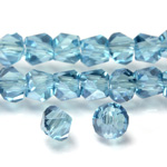 Chinese Cut Crystal Bead Diagonal Drilled - Bicone 05MM AQUA LUMI COAT