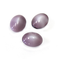 Gerrman Glass High Dome Cabochon - Oval 10x8MM Mixed Glass AMY/WHITE (purple)