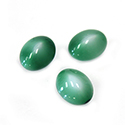 Gerrman Glass High Dome Cabochon - Oval 10x8MM Mixed Glass GREEN/WHITE (grey)