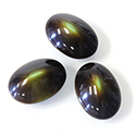 Gerrman Glass High Dome Cabochon - Oval 18x13MM Mixed Glass BROWN/GREEN