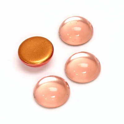 Glass Medium Dome Foiled Cabochon - Round 13MM ROSALINE