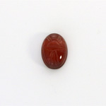 Gemstone Flat Back Carved Scarab 14x10MM CORNELIAN