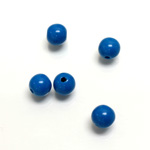 Plastic Bead - Opaque Color Smooth Round 08MM BRIGHT BLUE