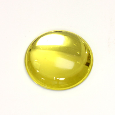 Plastic Flat Back Foiled Cabochon - Round 25MM JONQUIL