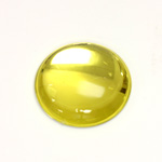 Plastic Flat Back Foiled Cabochon - Round 25MM JONQUIL