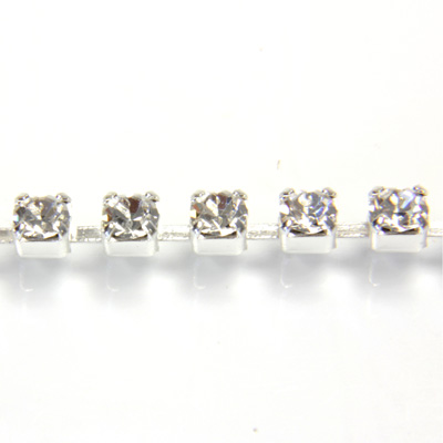 Preciosa Crystal Rhinestone Cup Chain - PP24 (SS12) CRYSTAL-SILVER