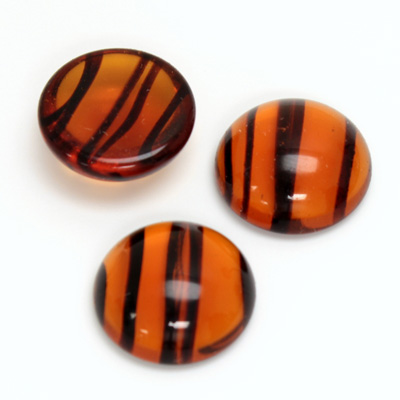 Glass Medium Dome Cabochon - Round 18MM TORTOISE