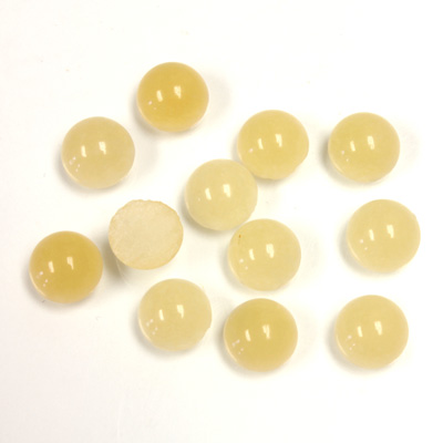 Gemstone Flat Back Cabochon - Round 07MM QUARTZ DYED #05 BEIGE