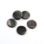 Shell Flat Back Flat Top Straight Side Stone - Round 11MM BLACK TAHITI PEARL