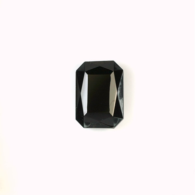 Glass Point Back Tin Table Cut (TTC) Stone - Cushion Octagon 10x8MM JET