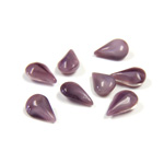 Glass Point Back Buff Top Stone Opaque Doublet - Pear Shape 08x4.8MM AMETHYST MOONSTONE