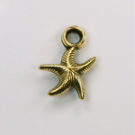 Metalized Plastic Pendant- Starfish 20x15MM ANT GOLD