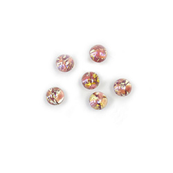Glass Medium Dome Lampwork Cabochon - Round 05MM COLOR OPAL LT RED (0617)