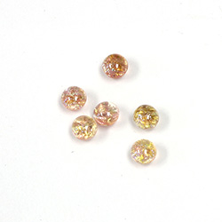 Glass Medium Dome Lampwork Cabochon - Round 05MM PEACH OPAL (02202)