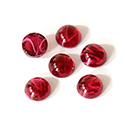 Glass Medium Dome Lampwork Cabochon - Round 09MM FLAWED RUBY