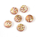 Glass Medium Dome Lampwork Cabochon - Round 09MM PEACH OPAL (02202)